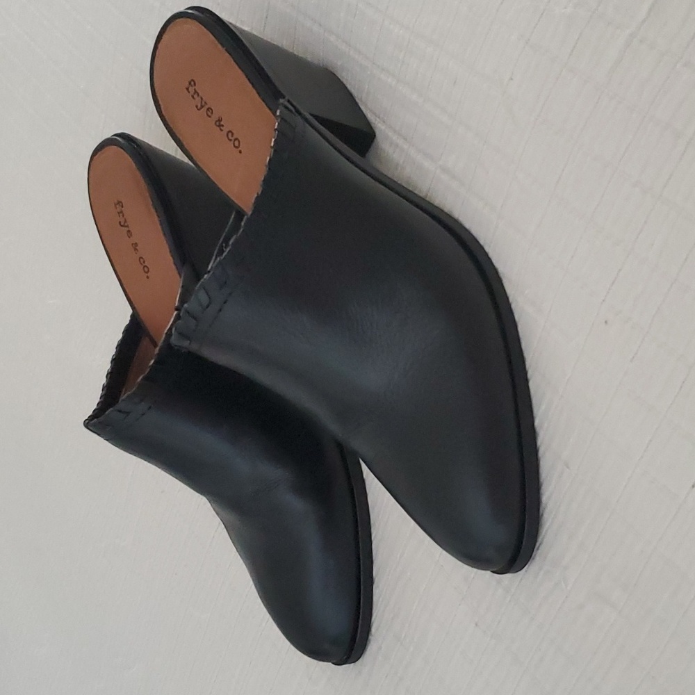 Frye Black Leather Mules, HP PICK ❤️❤️❤️ NEW in BOX NIB - Picture 5 of 12